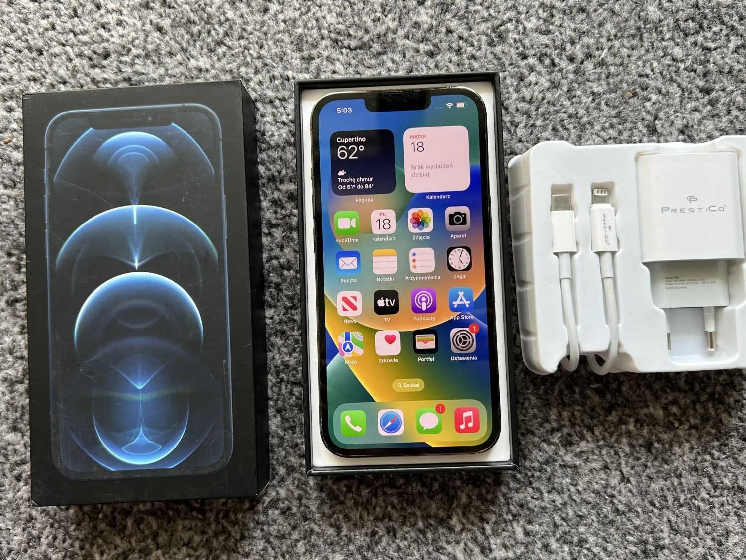 iPhone 13 Pro Max 128GB SPACE GREY SZARY Grafitowy Bateria 98% SZKŁO