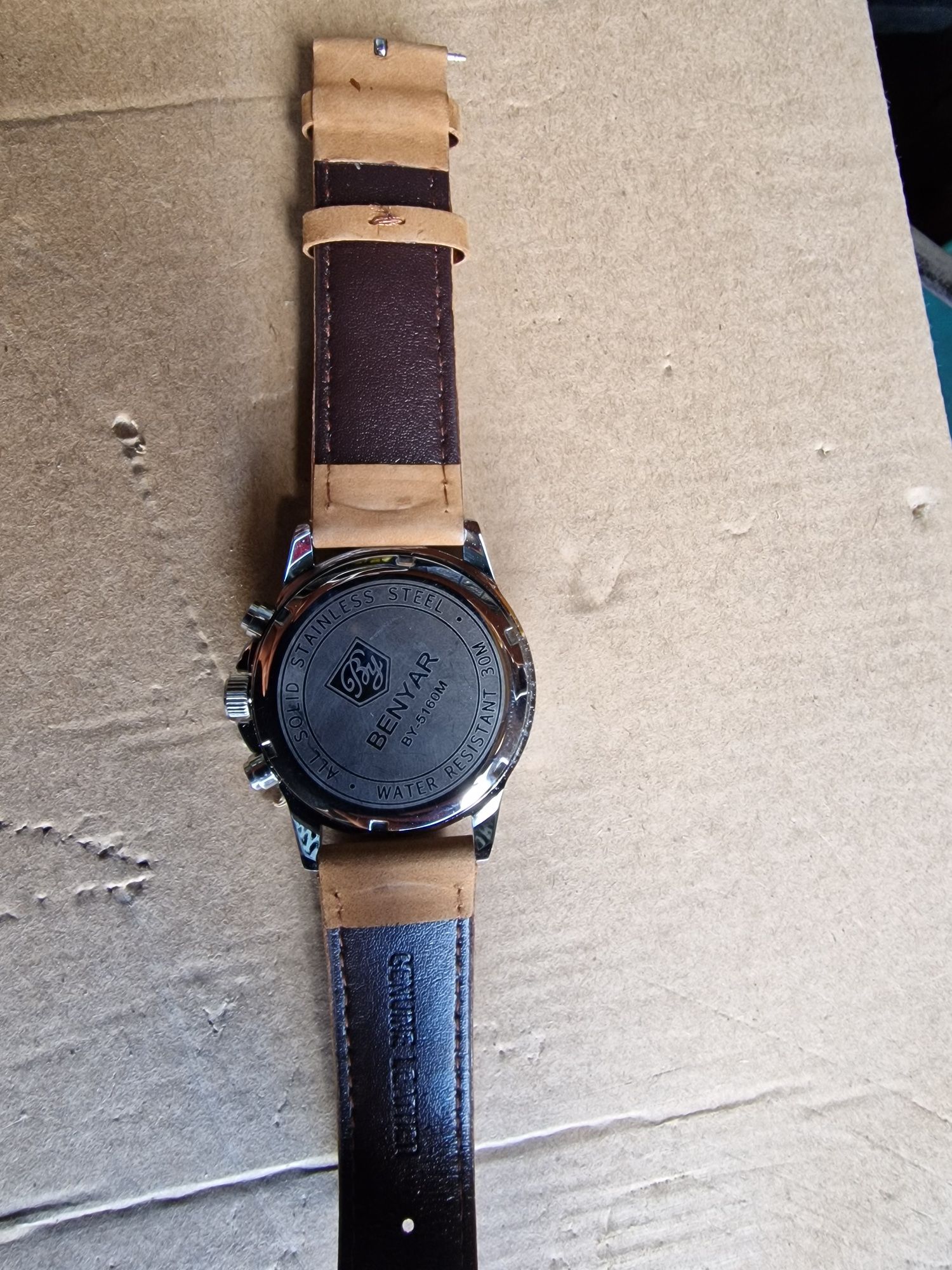 Zegarek Męski Elegancki Benyar Chronograf nowy za pół ceny