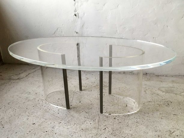 Stół jadalniany akrylowy lata 80 90 vintage design