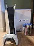 PS5 z napędem + pad + 6 gier (3 PS5 + 3 PS4)