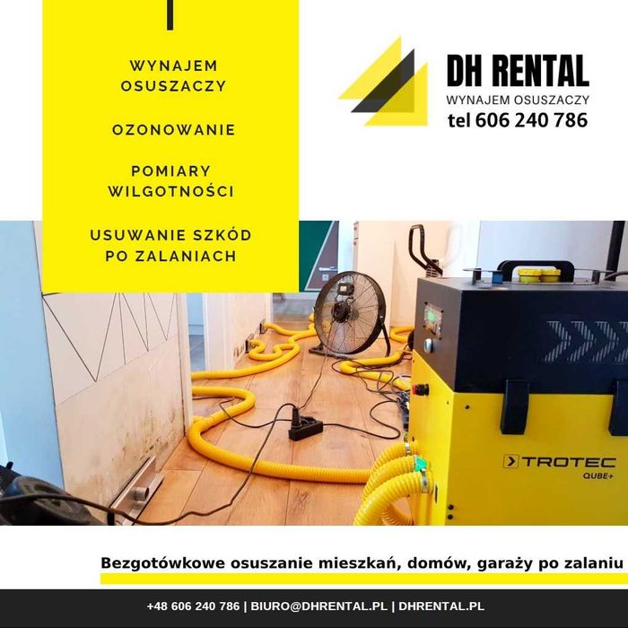 Wynajem osuszaczy Wypożyczalnia osuszaczy Osuszanie tynków i posadzek!