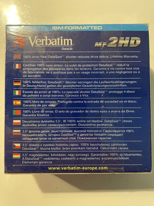 Paczka dyskietek 3,5 cala Verbatim MF2HD