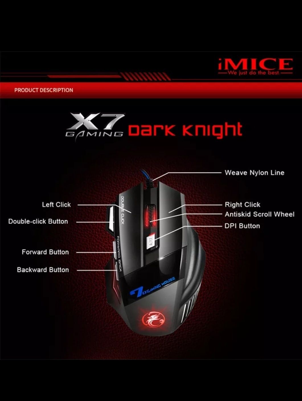Геймерска комп'ютерна мишка IMice X7 / Игровая компьютерная мыш IMice