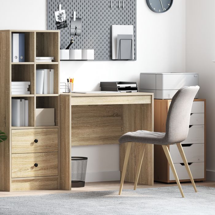 Vidaxl Biurko Sonoma Oak 80X50X76 Cm Z Drewna Inżynieryjnego