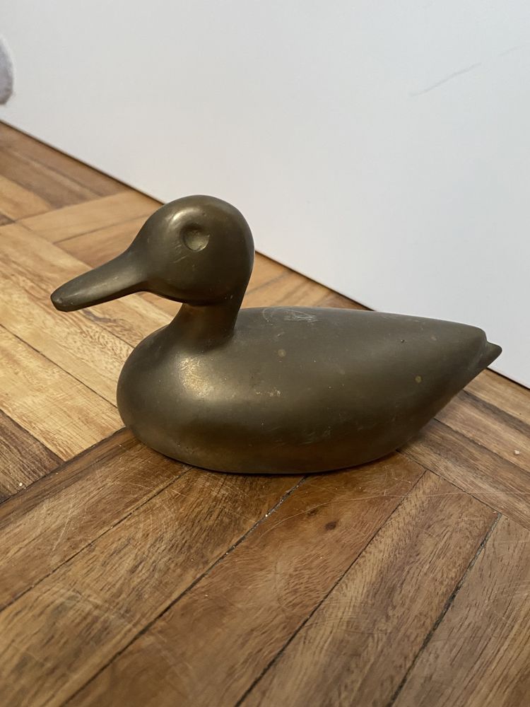 Peça em latão metal vintage pato