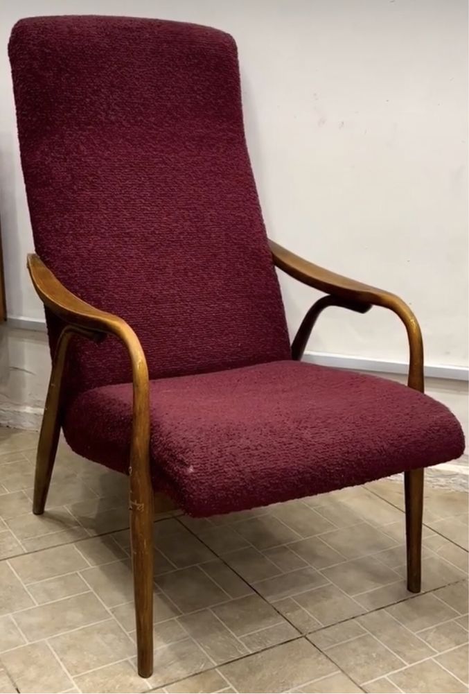 Икона стиля med-century винтажное ретро кресло
