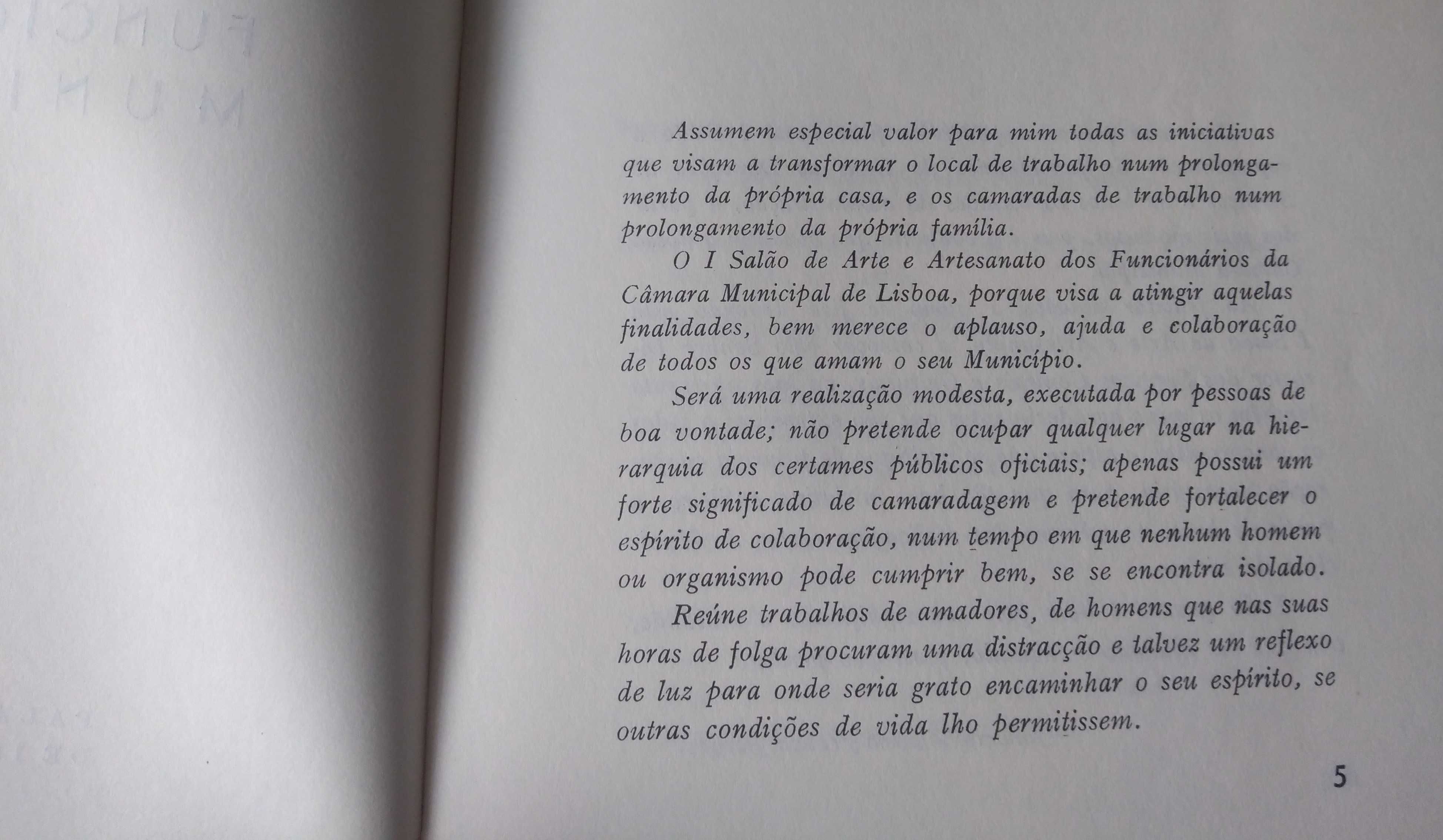 1º salão de arte e artesanato dos funcionários da CML