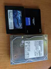 Продам SSD 120gb HHD 500gb Goodram/Hitachi