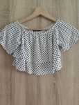 Krótki top w kropki Boohoo r. S/36 95% wiskoza