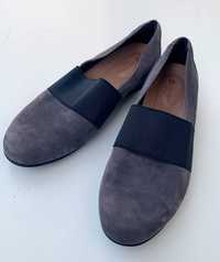 Buty Mokasyny Clarks Unstructured Szare 38