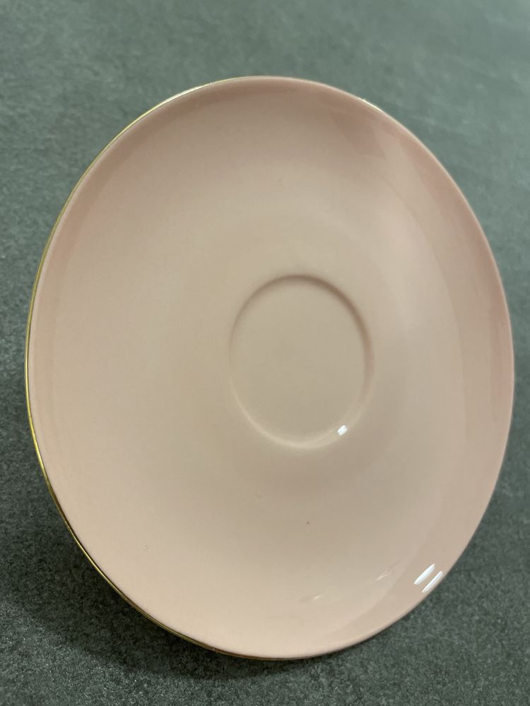 Ćmielow - porcelanowy różowy talerzyk