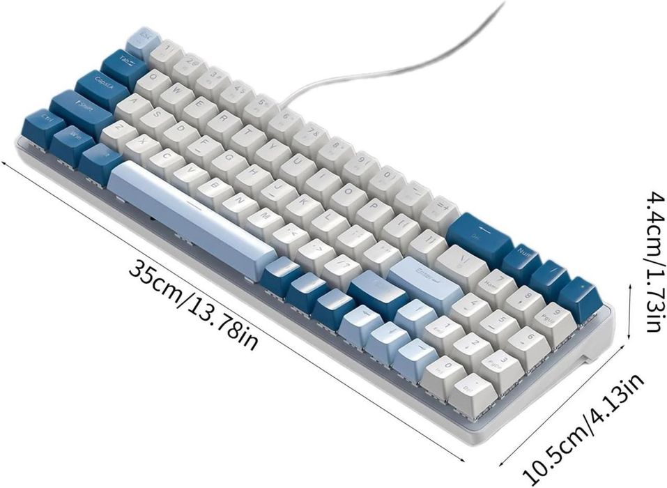 Механічна клавіатура на червоних свічах з RGB Блакитна K65 УЦІНКА!