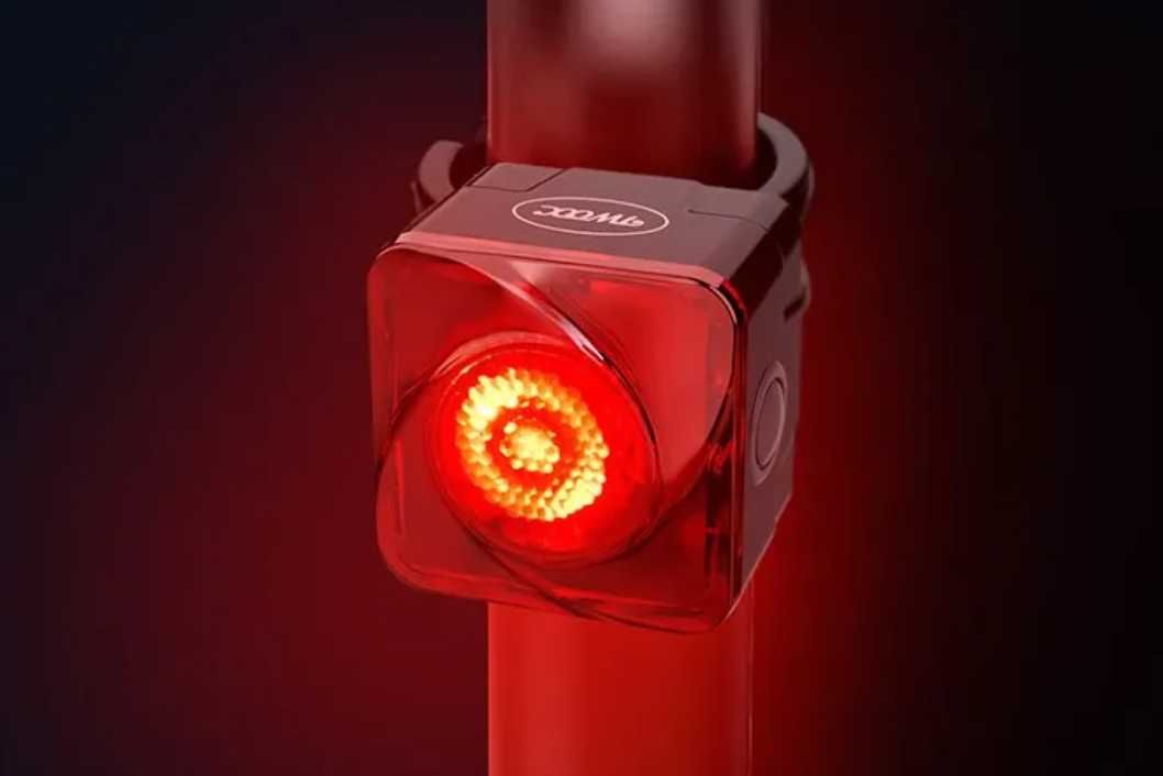 SMART LED Lampka rowerowa 80LM czujnik hamowania Auto STOP do roweru