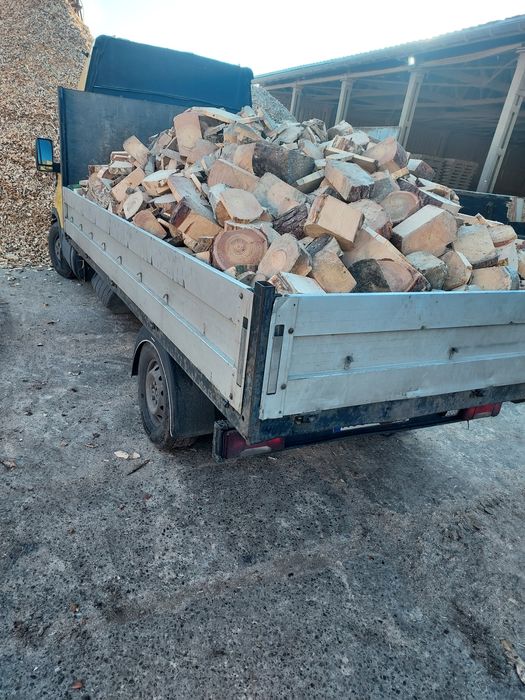 Drewno opałowe, zrębka dekoracyjna- gruba- ogrodowa- transport.