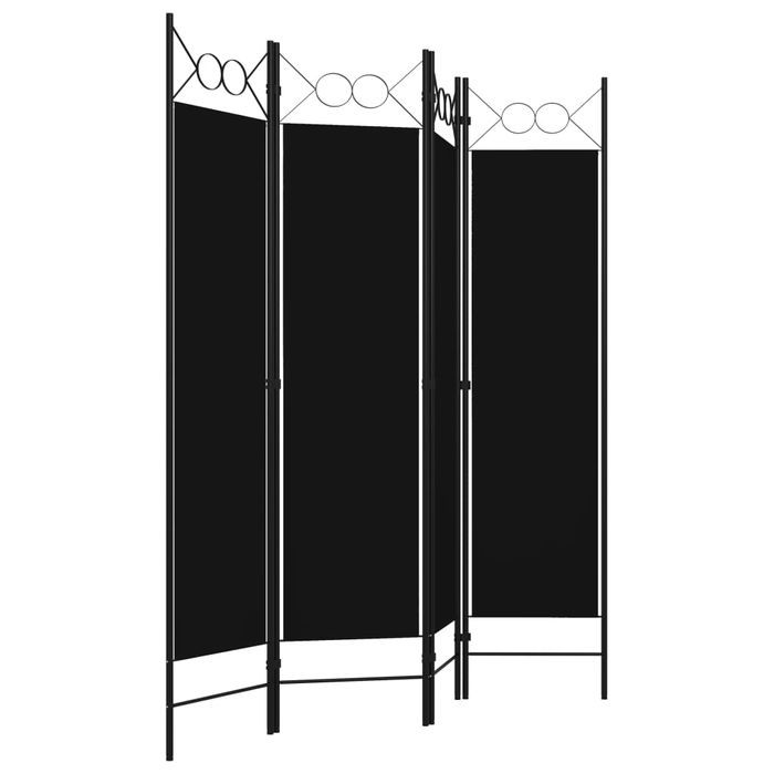 Vidaxl Parawan 4-Panelowy, Czarny, 160 X 180 Cm