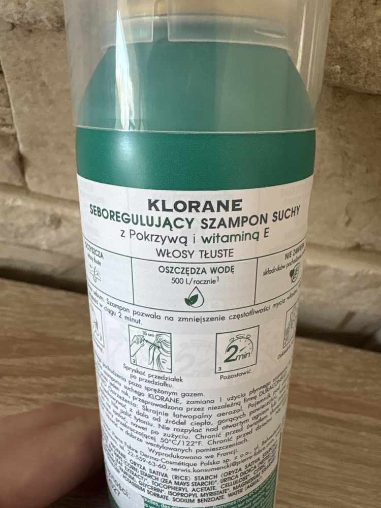 Klorane suchy szampon z pokrzywą 150ml