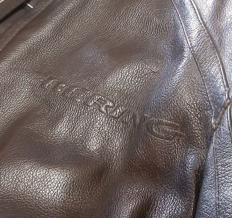 Blusao de  couro Pele Bering mota tamanho S M optimo estado