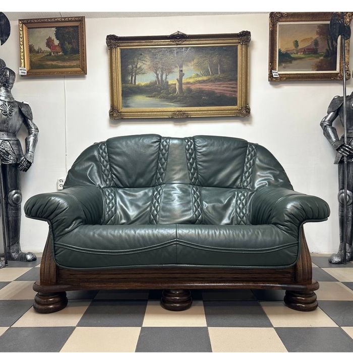 Шкіряний диван каркас дуб софа кожа 3677