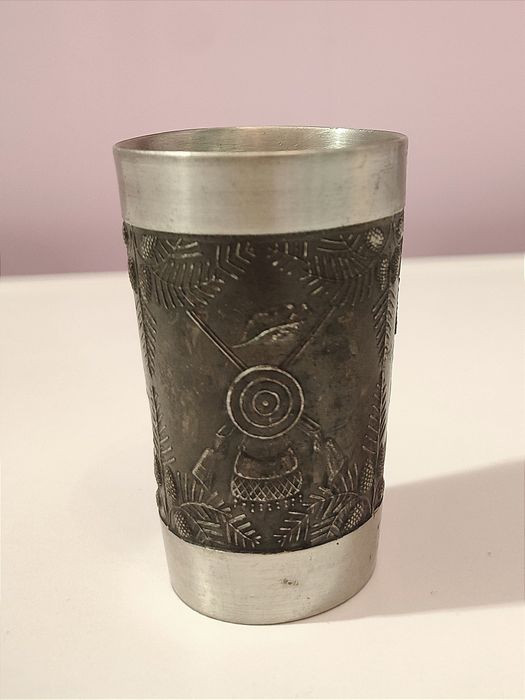 Kubek cynowy myśliwski