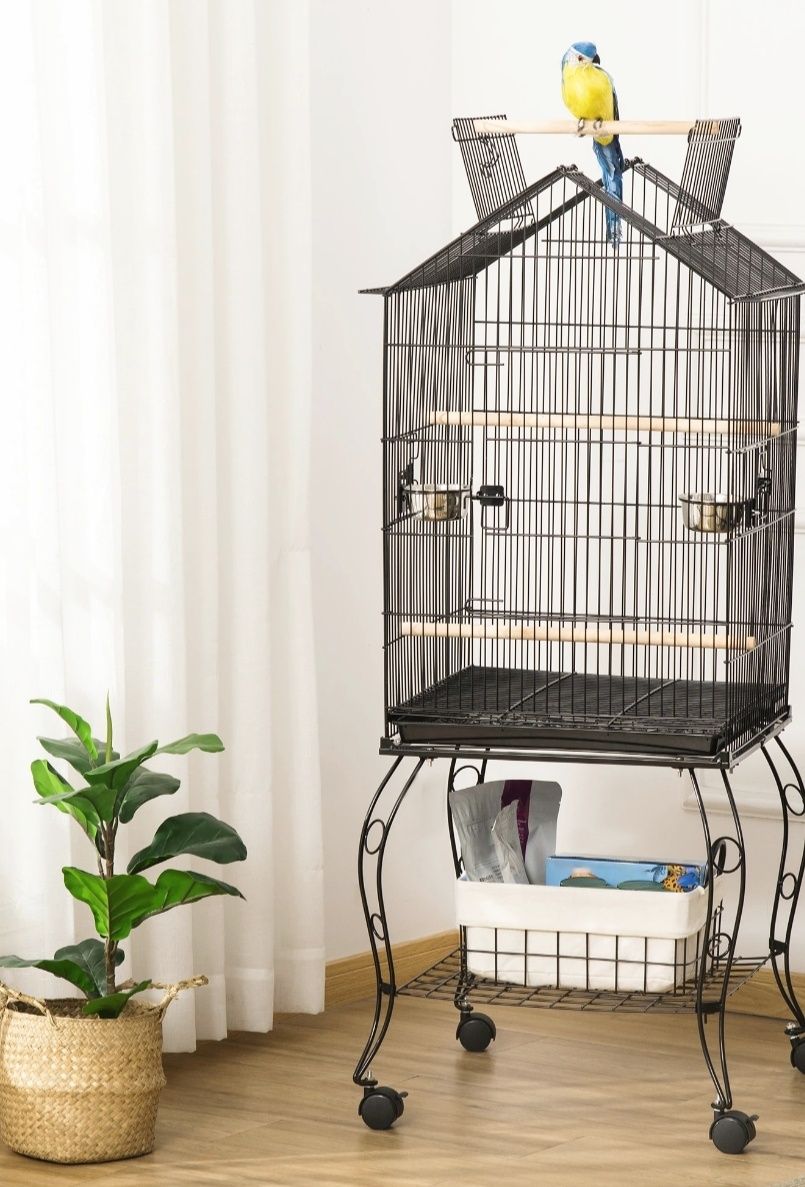 Gaiola para Pássaros 
Suporte Rodas Bandeja Amovivel 2
Comedouros e