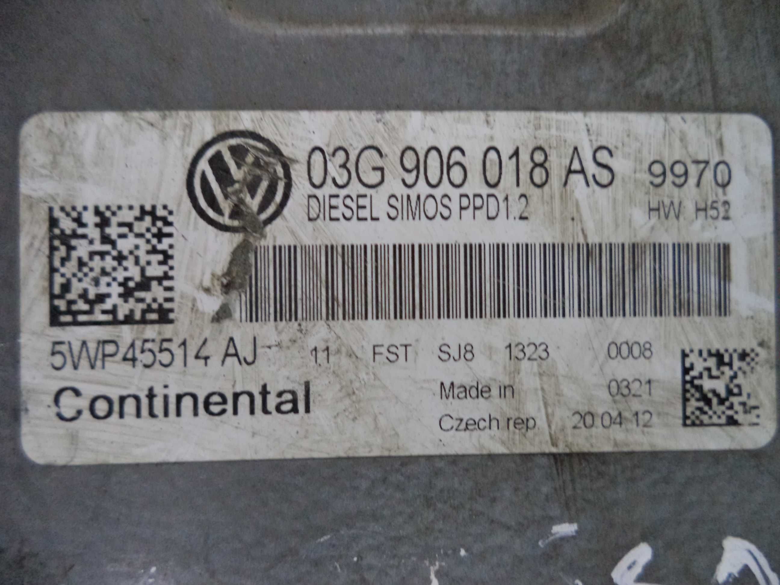 Блок управления двигателем Volkswagen Passat B6 (2,0 TDi) 03G906018AS