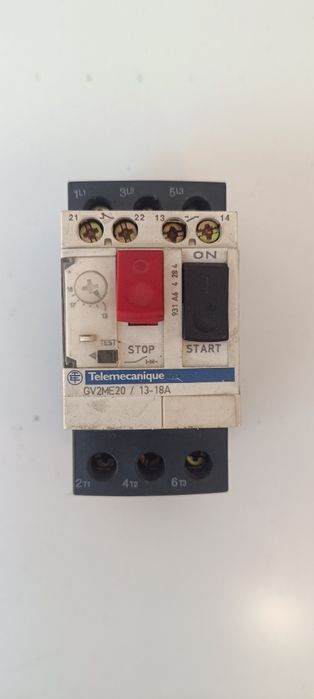 disjuntor-motor térmico-magnético da marca Telemecanique, modelo GV2ME