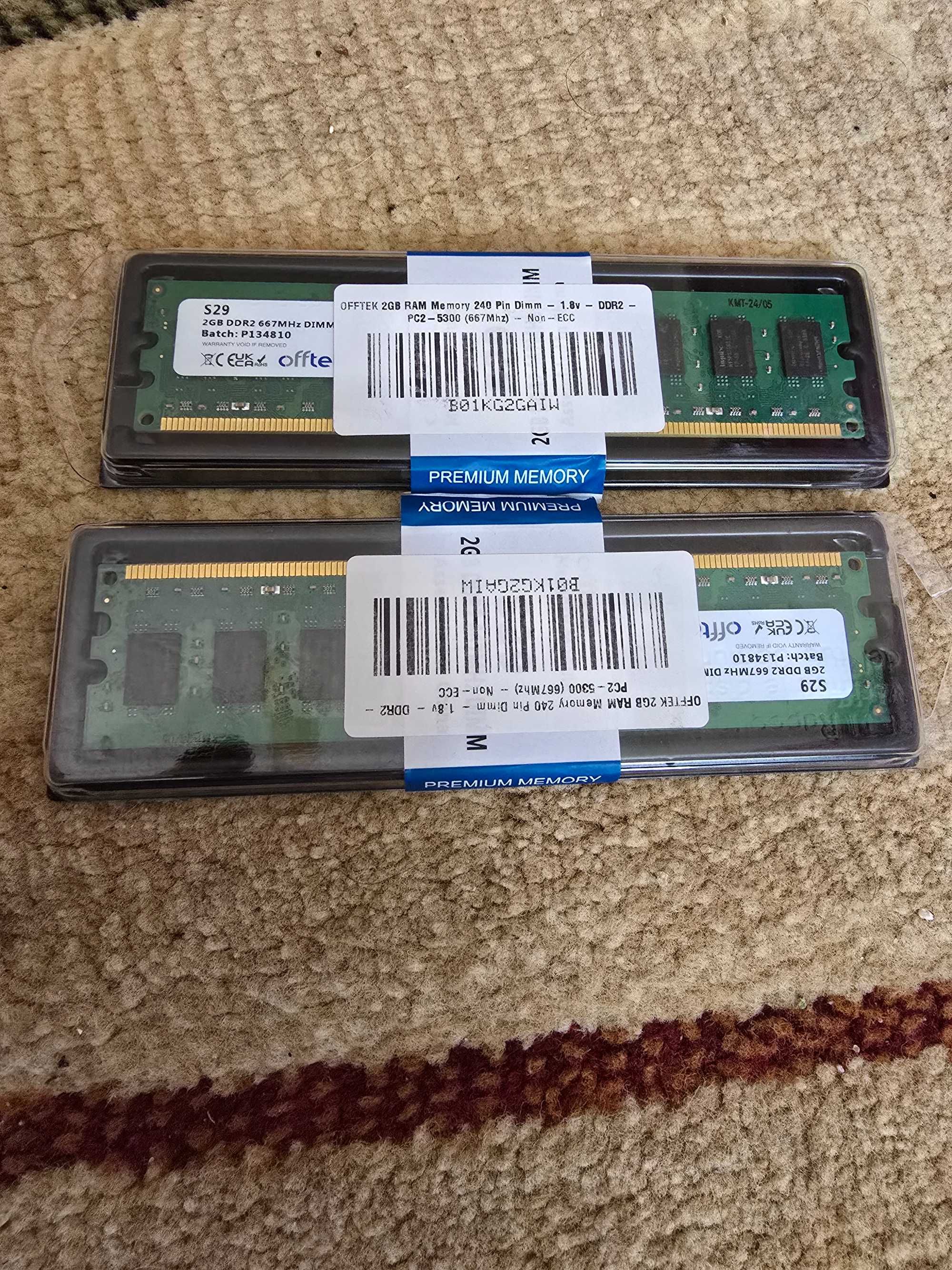 Pamieci 2x 2gb Ddr2 Pc2-5301
