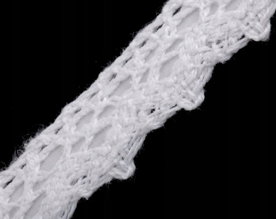 Koronka bawełniana samoprzylepna biała 1,8m