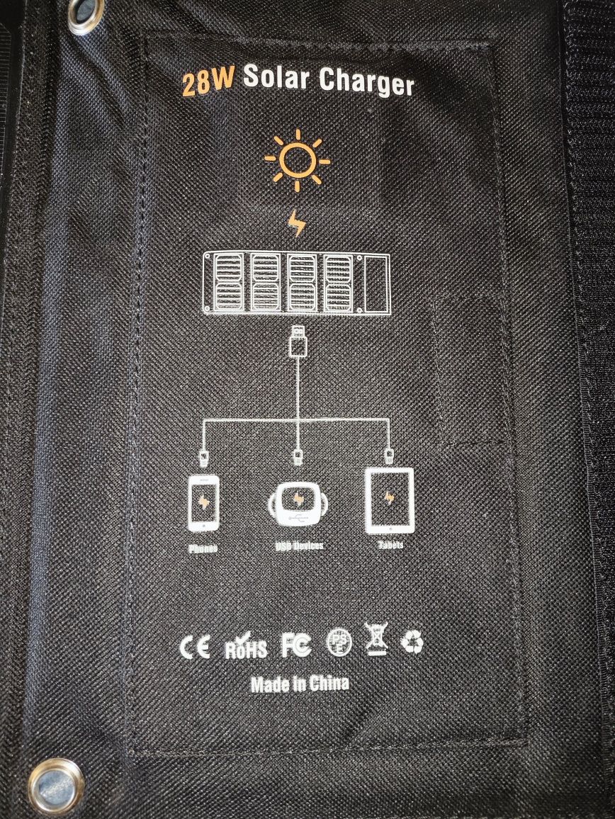 Сонячна панель 28 W, USB 2 шт по 14 Вт
