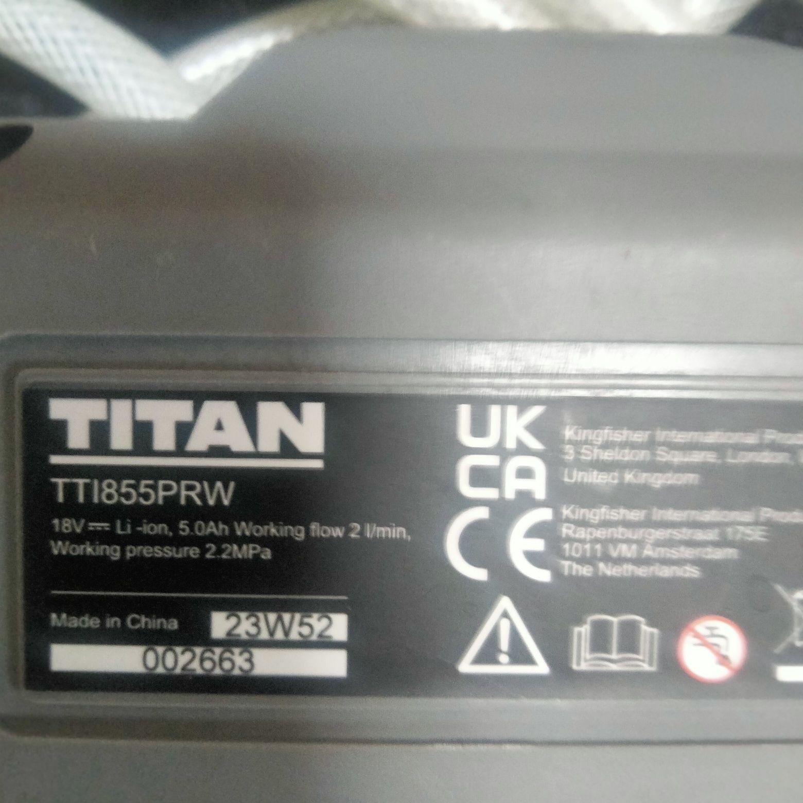 Myjka ciśnieniowa Akumulatorowa Titan