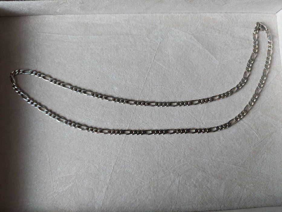 Łańcuszek srebrny - pancerka - 49,5 cm - unisex