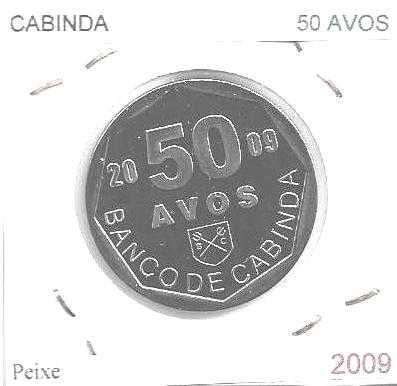 Cabinda - - - 50 Avos - 2009 - - - Peixe - - - Moeda