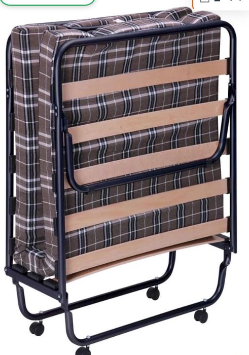 Розкладушка з ламелями та металевим каркасом