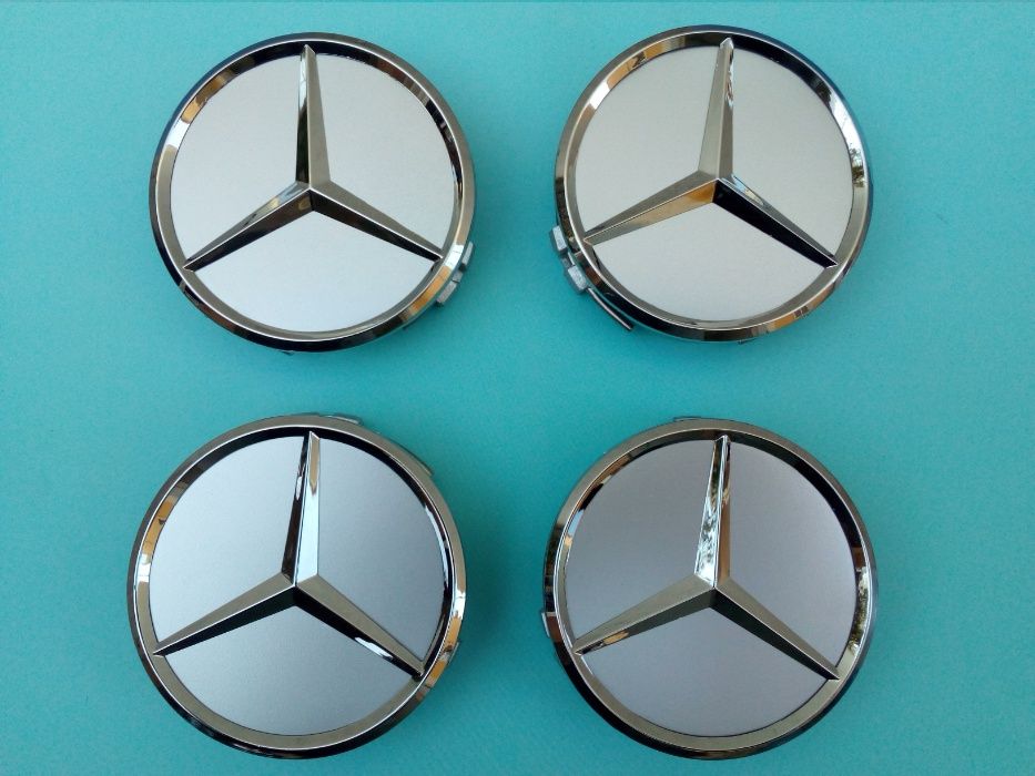 4 centros jante Mercedes 75mm emblemas tampa logótipo encaixe AMG CLA