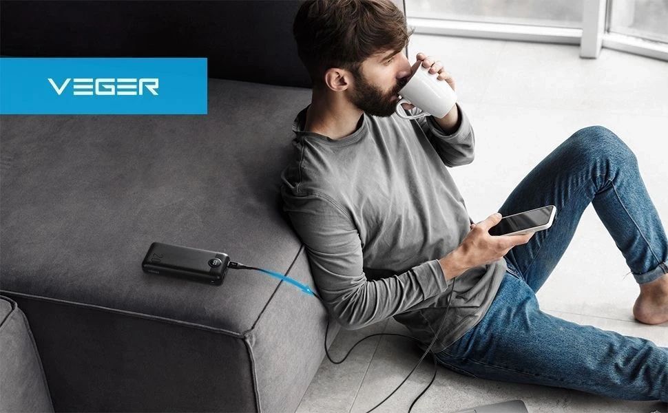 Powerbank Bateria zewnętrzna VEGER L20S - 20 000mAh LCD Quick Charge P