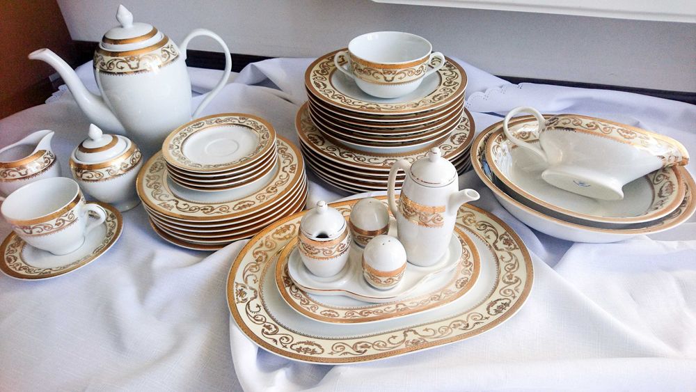 OKAZJA! Porcelana serwis obiadowy+kawowy 51 szt. Fine Royal Porcelain