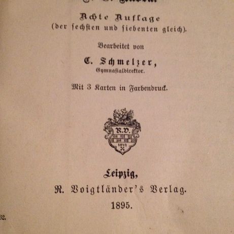 stara  książka z mapkami starej Europy , w j. niemieckim , 1895 rok