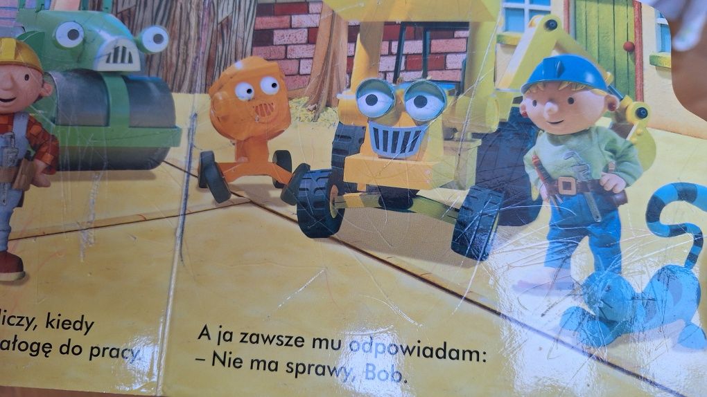 Bob Budowniczy Szukamy przeciwieństw, kształtów, koparka kartonowe