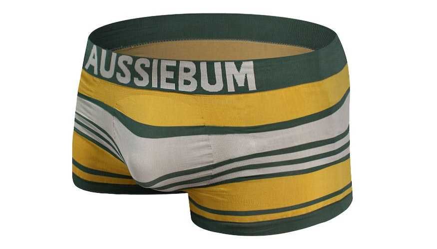 Oryginalne bokserki AussieBum szaro żółte r.L