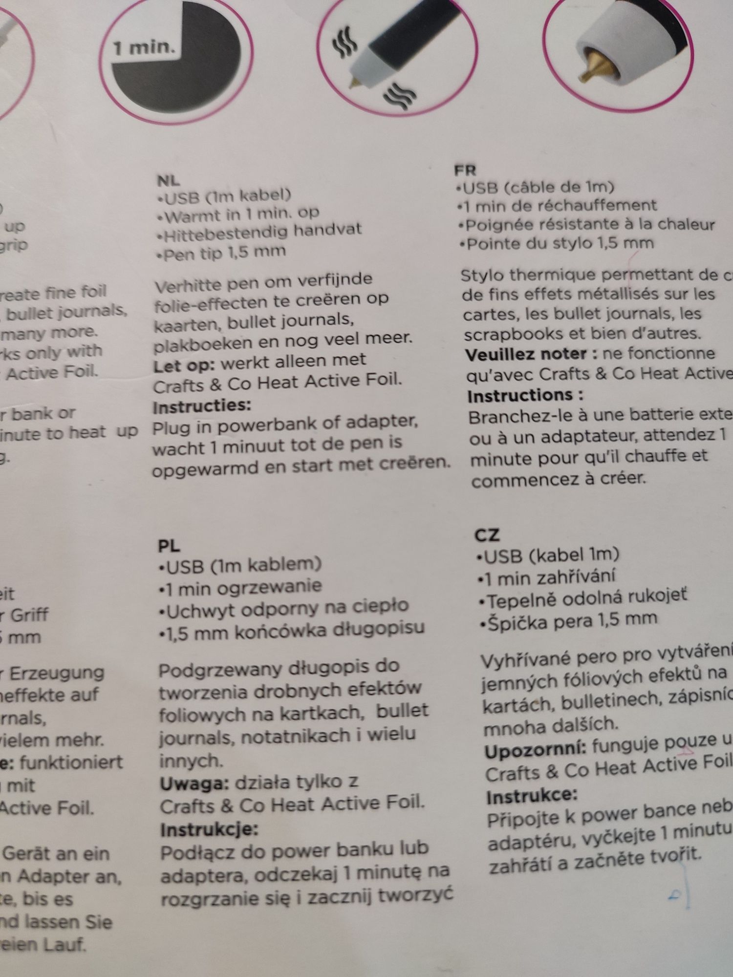 Długopis do złoceń + folie, DIY, Nowy