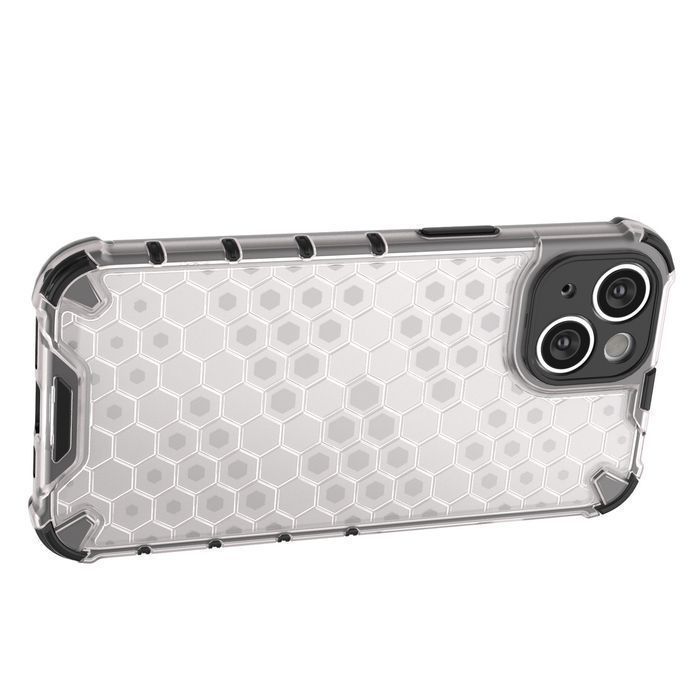 Honeycomb Etui Iphone 14 Pancerny Hybrydowy Pokrowiec Przezroczyste