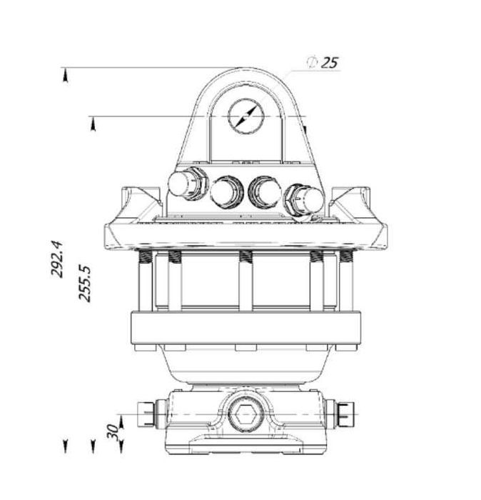 Rotator hydrauliczny 4.5 T flansza prostokątna / rotor / HDS /