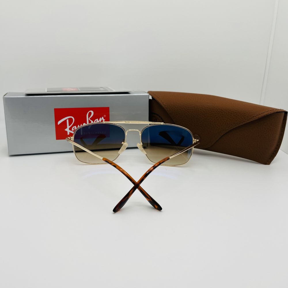 Солнцезащитные очки Ray Ban Colonel 3560 Gold-Brown Grade 57мм стекло