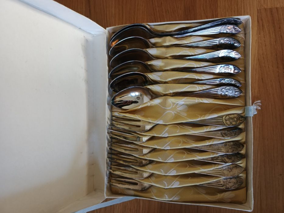 Sztućce posrebrzane Spółdzielnia Rzemieślnicza CENTRUM 12 szt