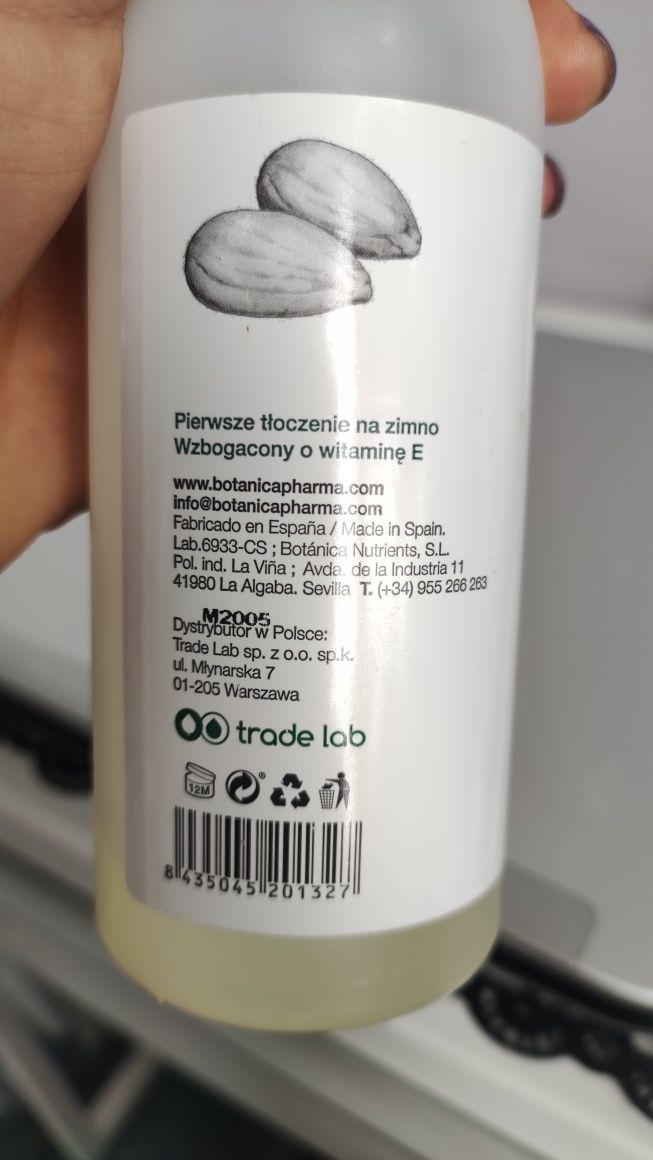 Olej migdałowy 100% czysty używany botanicapharma
