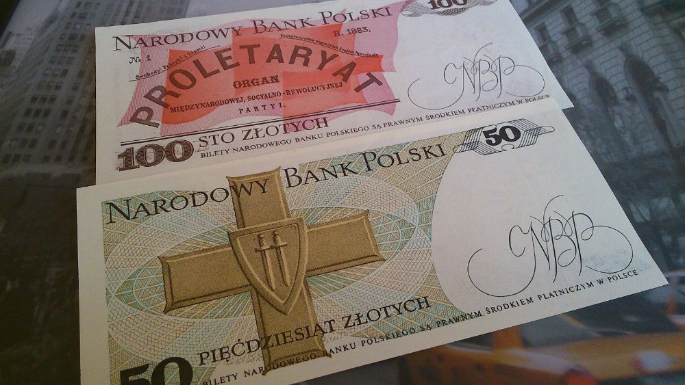 Banknoty PRL - zestaw, 50 zł i 100 zł. Piękny stan! UNC.