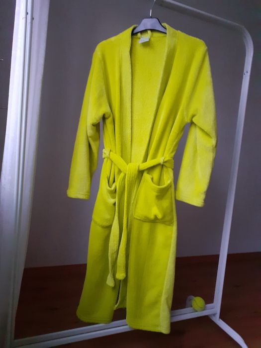 Limonkowy ciepły dluki szlafrok Lime warm long bathrobe