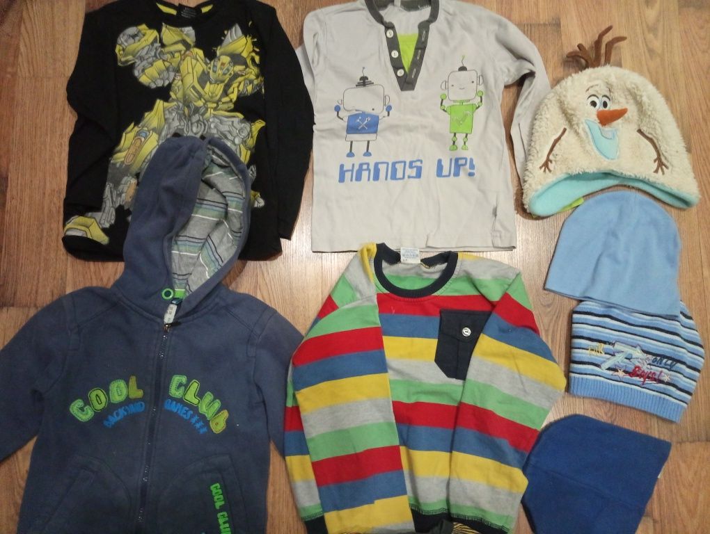 Пакет вещей на рост 110-116, вещи мальчику, реглан , футболка