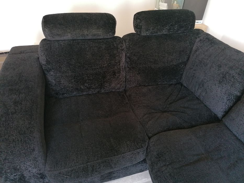 Sofá de canto preto
