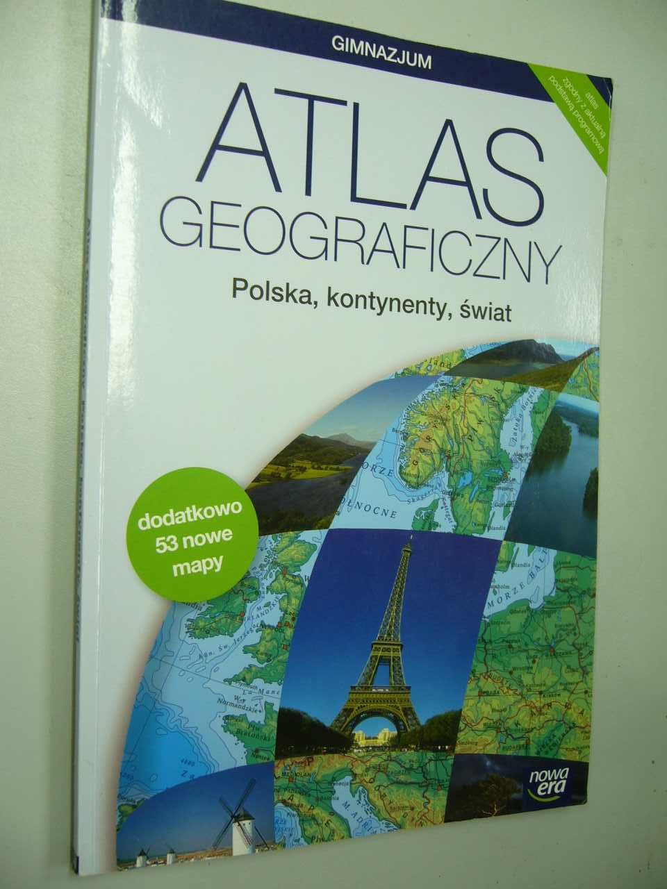 Atlas geograficzny Polska, kontynenty, świat